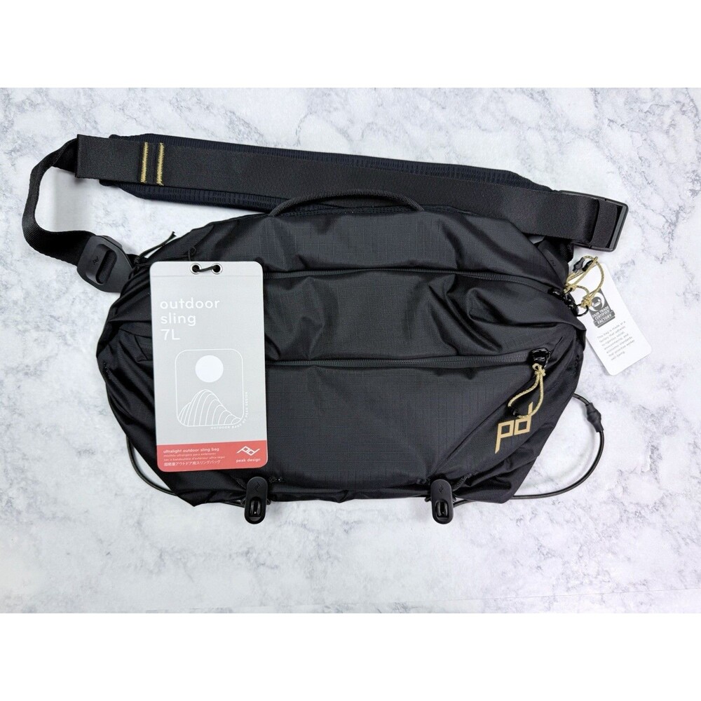 Peak Design Outdoor Sling 7L Black Lightweight Adjustable Strap BAS-7-BK-1
